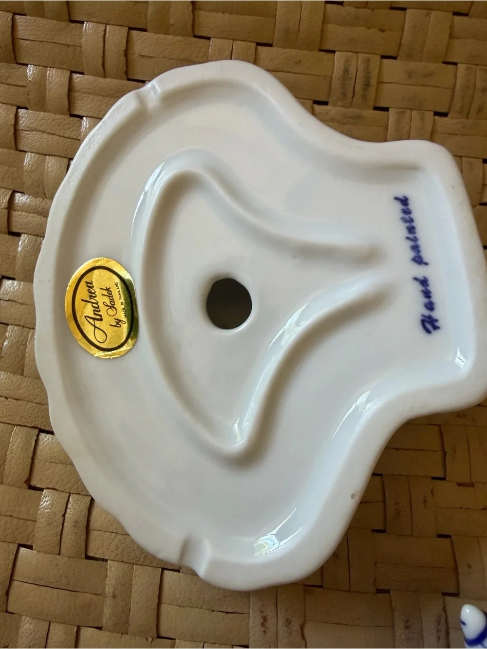 Vintage Nautical porcelain Star Fish Clam Conch Sea Shells (3)  Blue/ White - Picture 8 of 13